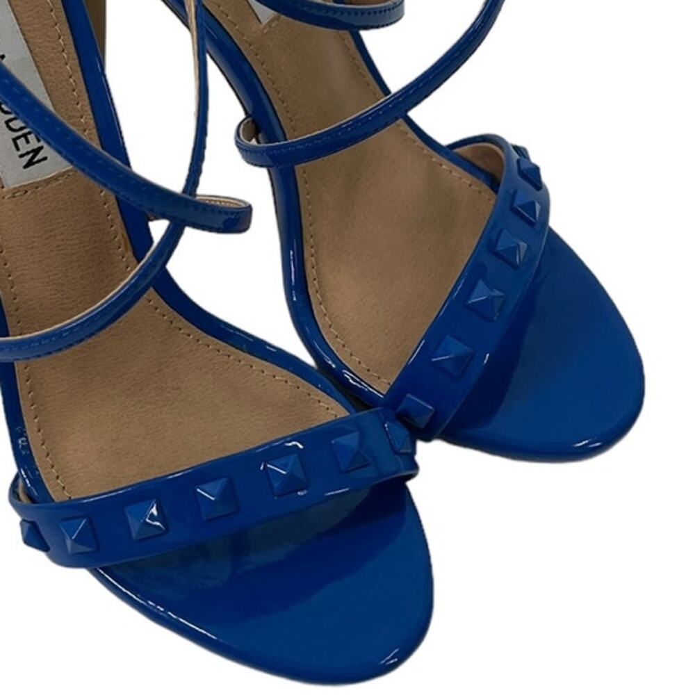 STEVE MADDEN Blue Studded Heel SZ 6 - Picture 2 of 12